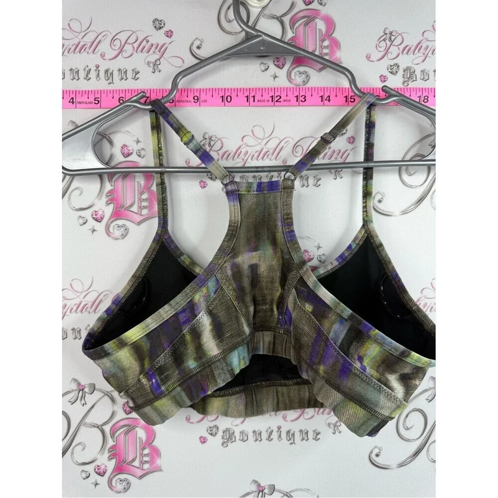 Sports bra tie dye swirl Women's Printed Racerback Sports Bra - Multicolor